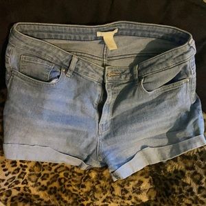 h&m size 10 blue jean short